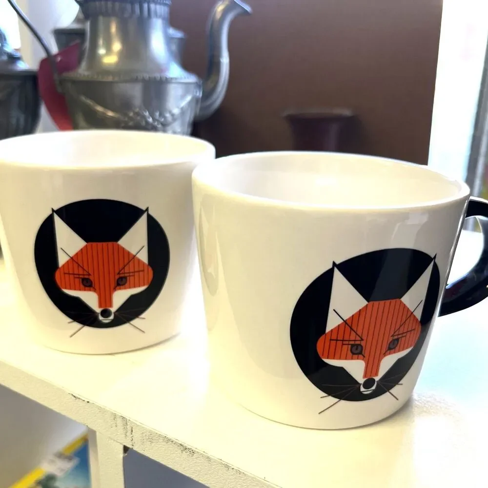 Fishs Eddy and West Elm, Charley Harper Fox (1) Mug 10 Fluid Ounces